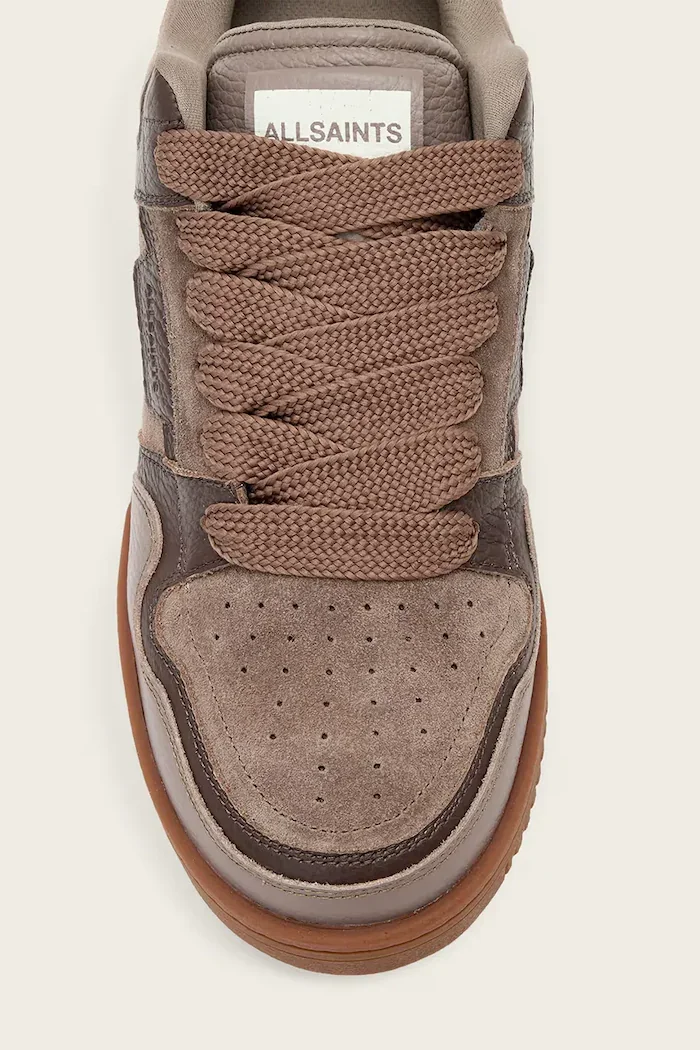 AllSaints Regan Plus Low Top маратонки мъжки от кожа бежови M055FE