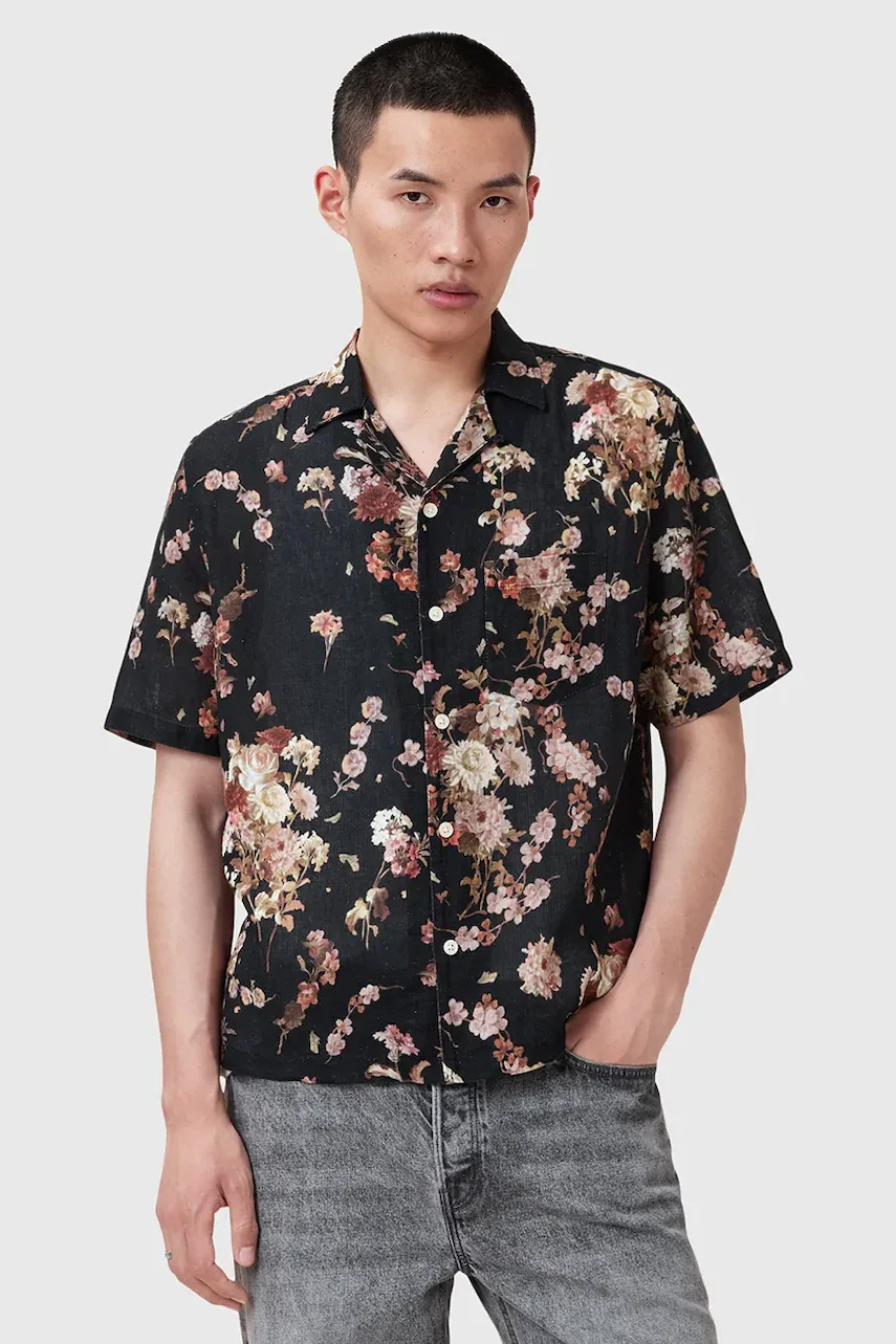 AllSaints Риза с лен ARMADA