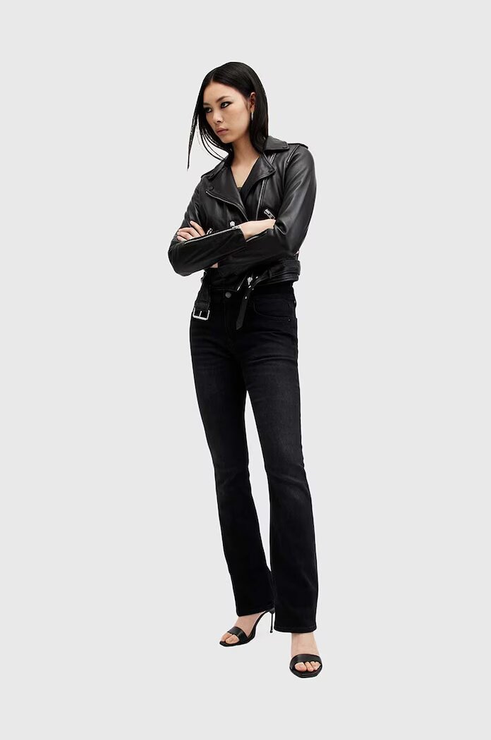 AllSaints рокерско яке дамско от кожа BALFERN BIKER черно W084LB