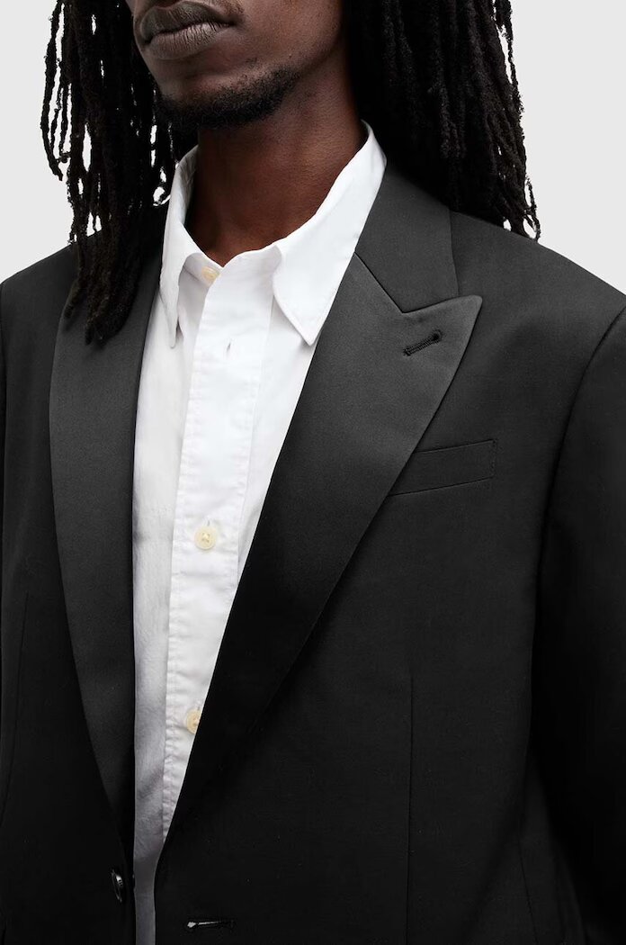 AllSaints Сако с вълна TISBURY в черно M029QB
