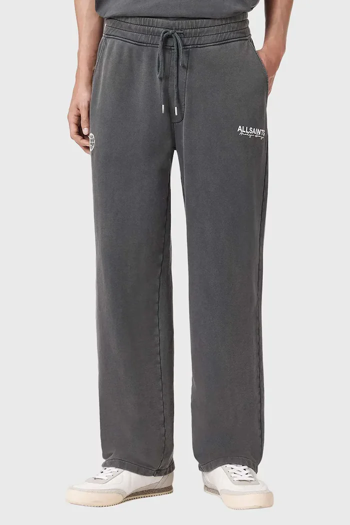 AllSaints спортен панталон мъжки памучен EMBLEM сив M022TE