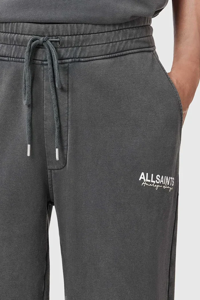 AllSaints спортен панталон мъжки памучен EMBLEM сив M022TE