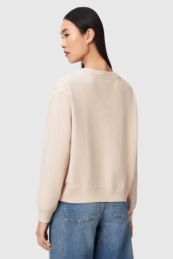 AllSaints суичър дамски от памук INSIGNIA бежов W198JE