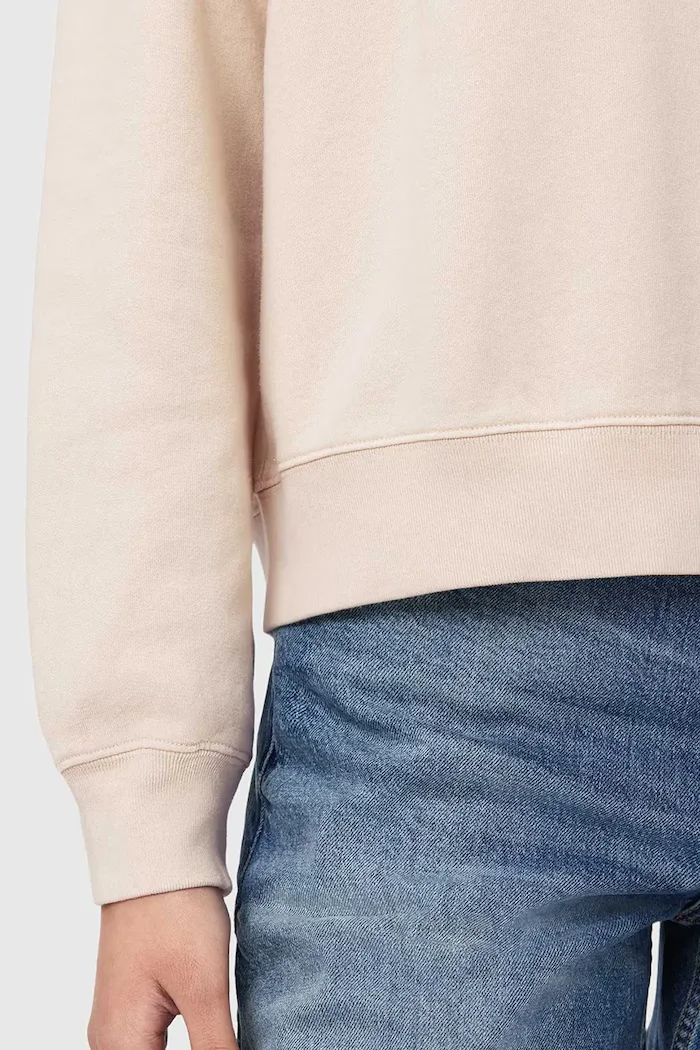 AllSaints суичър дамски от памук INSIGNIA бежов W198JE