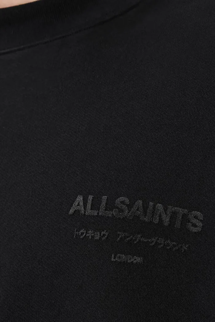 AllSaints суичър мъжки от памук XANDER черен M001NE