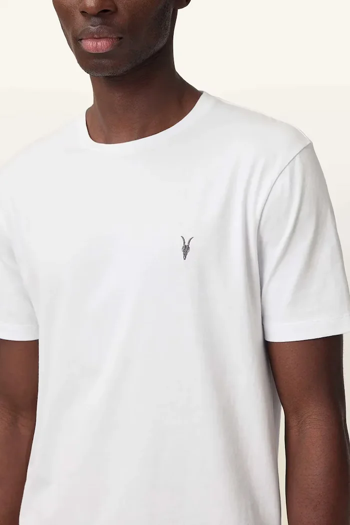 AllSaints тениска basic мъжка от памук бяла M030JB