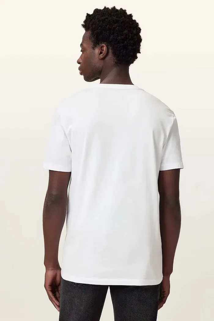 AllSaints тениска basic мъжка от памук бяла M030JB