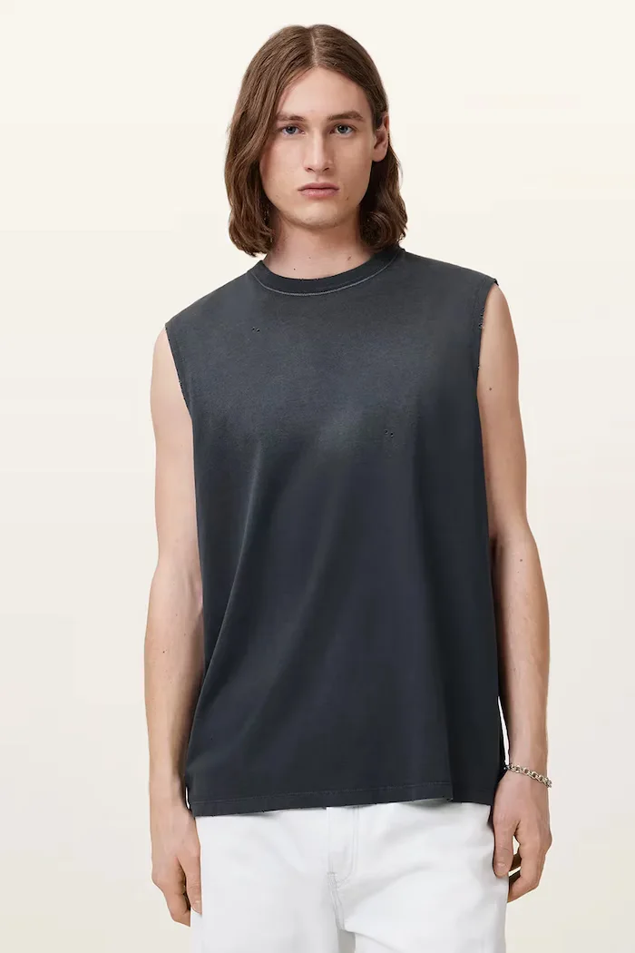 AllSaints Тениска без ръкави JONAH в сиво M022JC