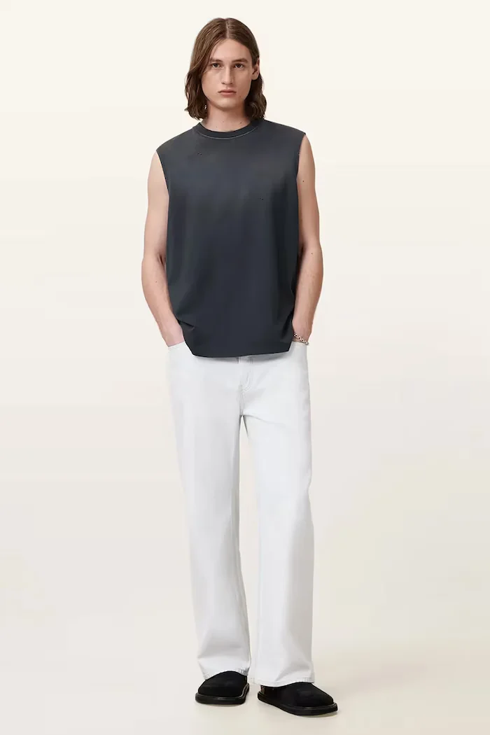AllSaints Тениска без ръкави JONAH в сиво M022JC