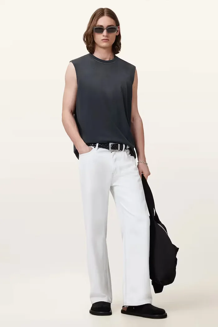 AllSaints Тениска без ръкави JONAH в сиво M022JC