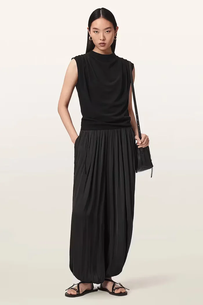 AllSaints тениска дамска EMERSON TOP черна W214JF
