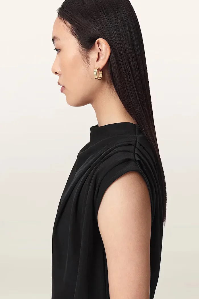 AllSaints тениска дамска EMERSON TOP черна W214JF