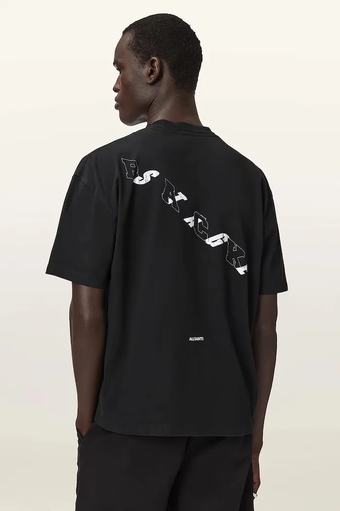 AllSaints тениска мъжка от памук черна M027PF