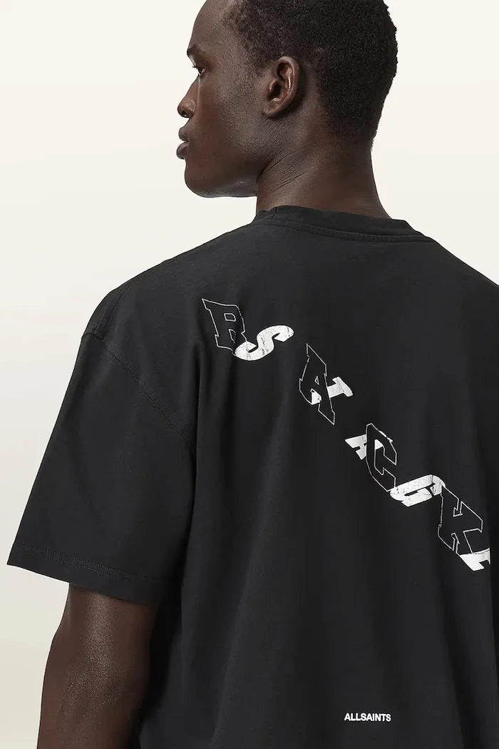 AllSaints тениска мъжка от памук черна M027PF