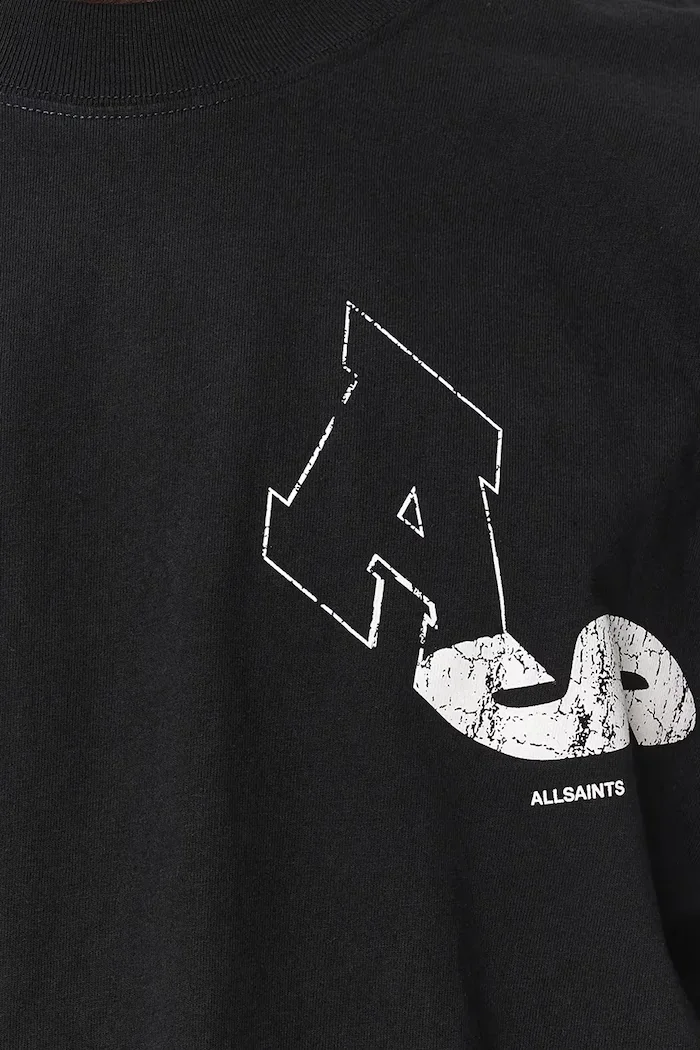AllSaints тениска мъжка от памук черна M027PF