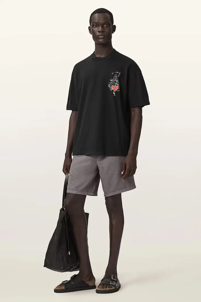 AllSaints тениска мъжка от памук SCIMITAR черна M013PF