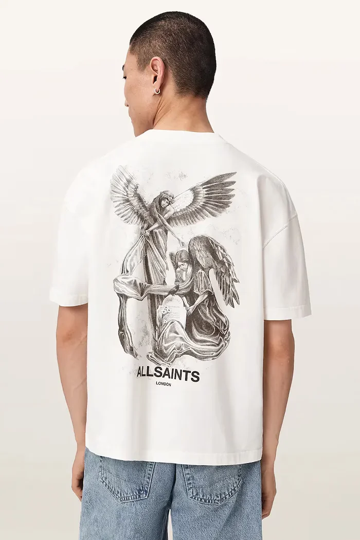 AllSaints тениска мъжка от памук SERAPH бяла M034PF