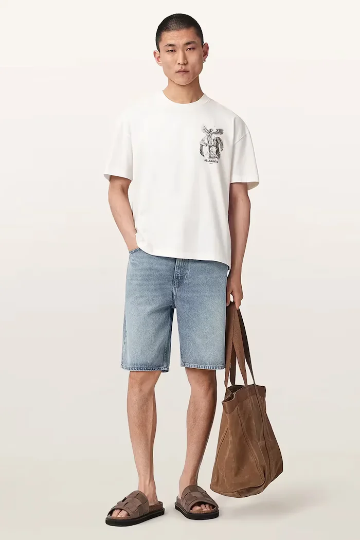 AllSaints тениска мъжка от памук SERAPH бяла M034PF