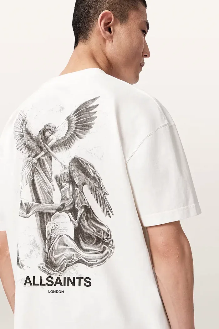 AllSaints тениска мъжка от памук SERAPH бяла M034PF
