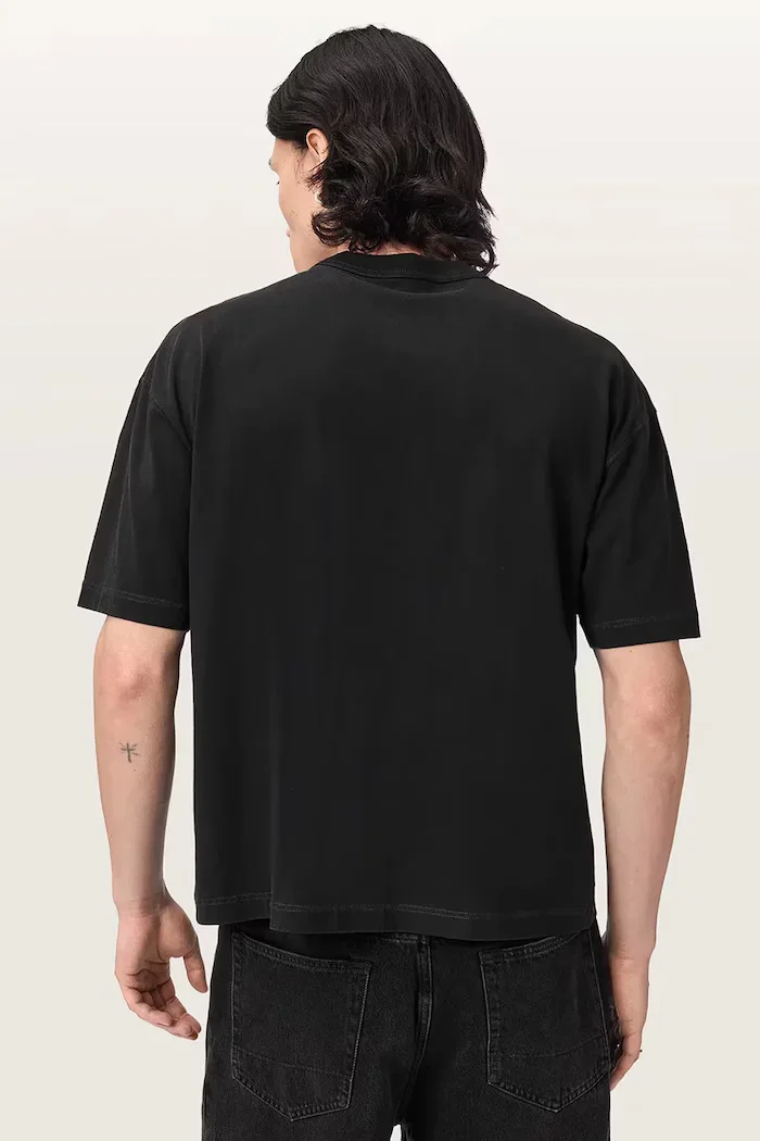 AllSaints тениска мъжка от памук VANGUARD черна M010PF