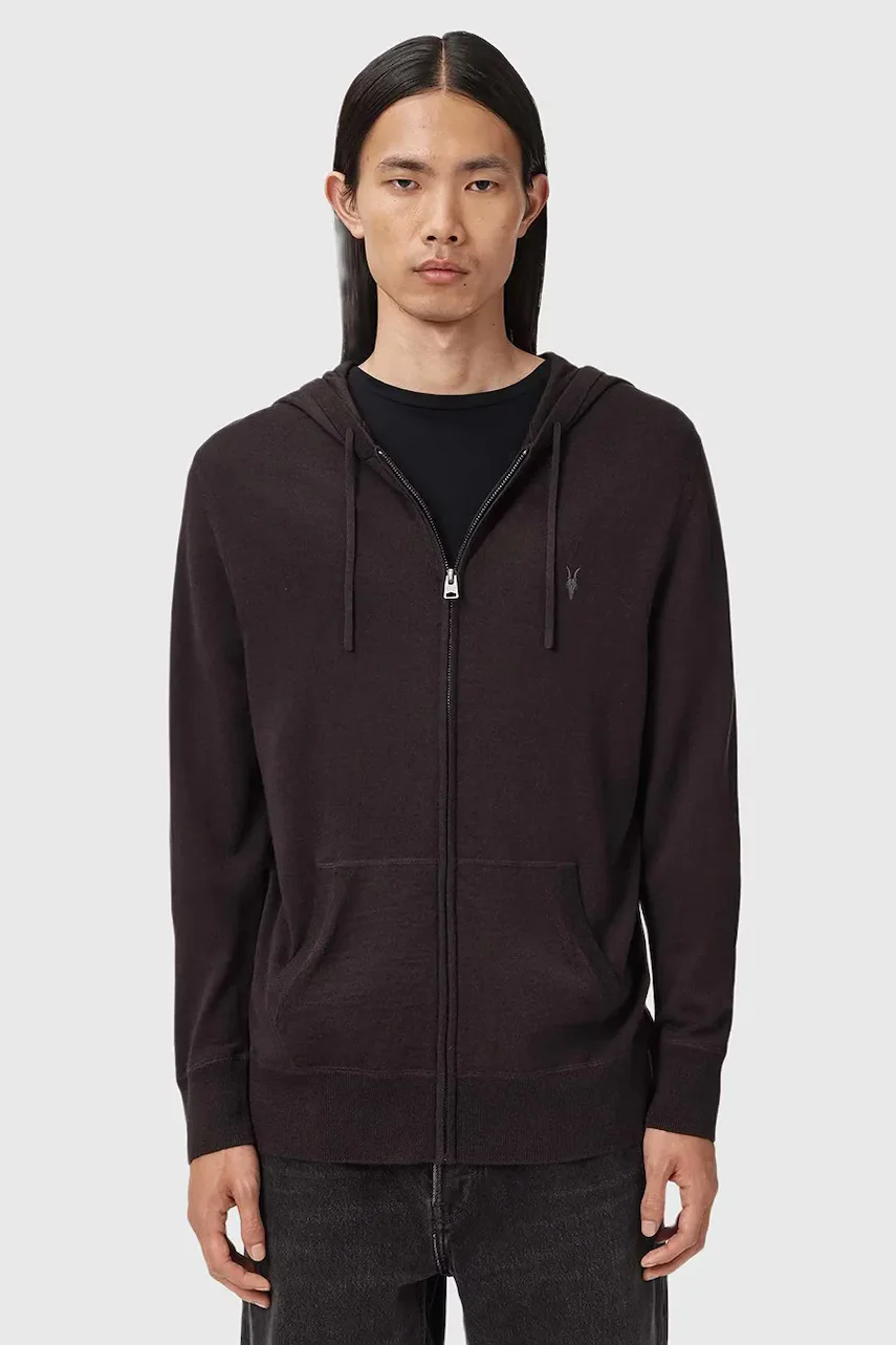 AllSaints Вълнен суичър MODE MERINO ZIP HOOD