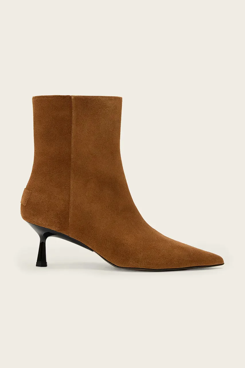 AllSaints Велурени боти Vivian Suede Boot