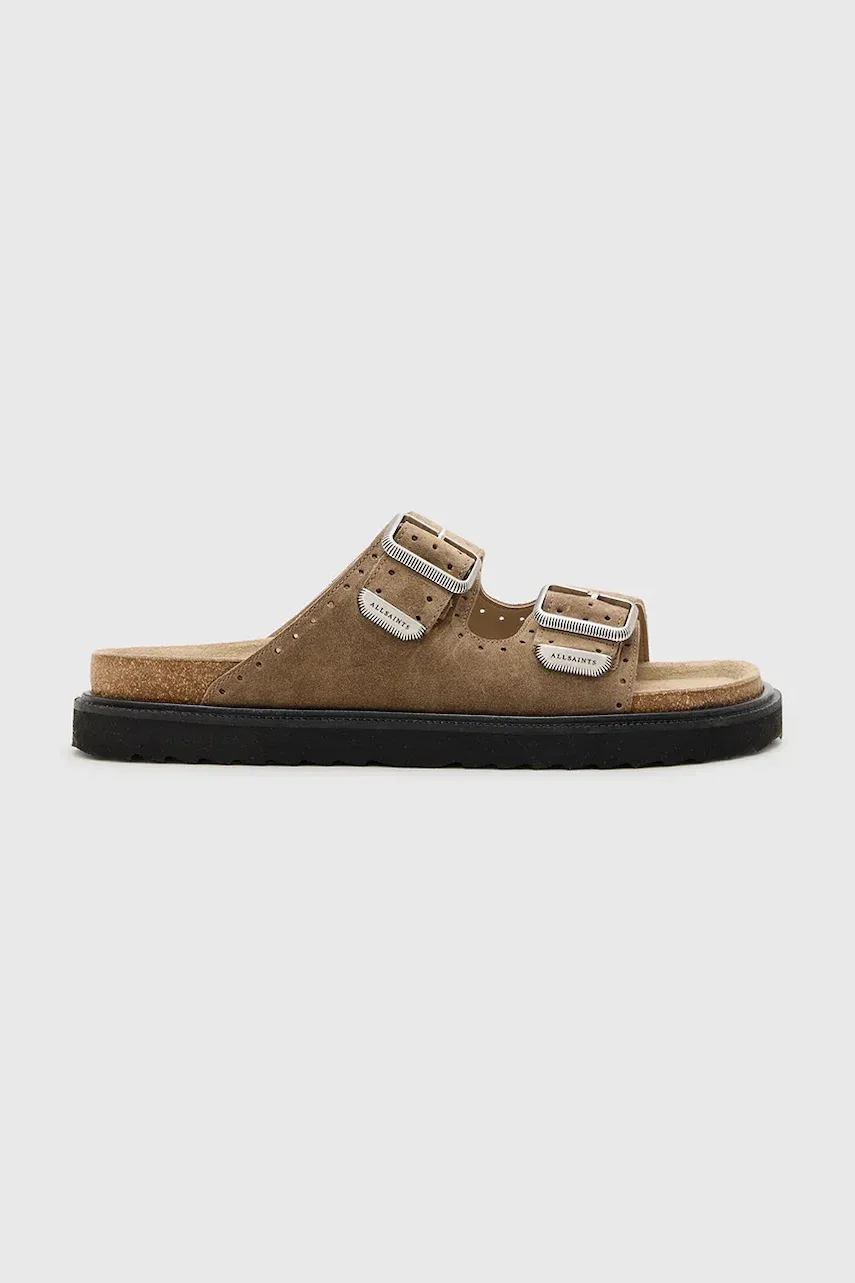AllSaints Велурени чехли Randal Sandal