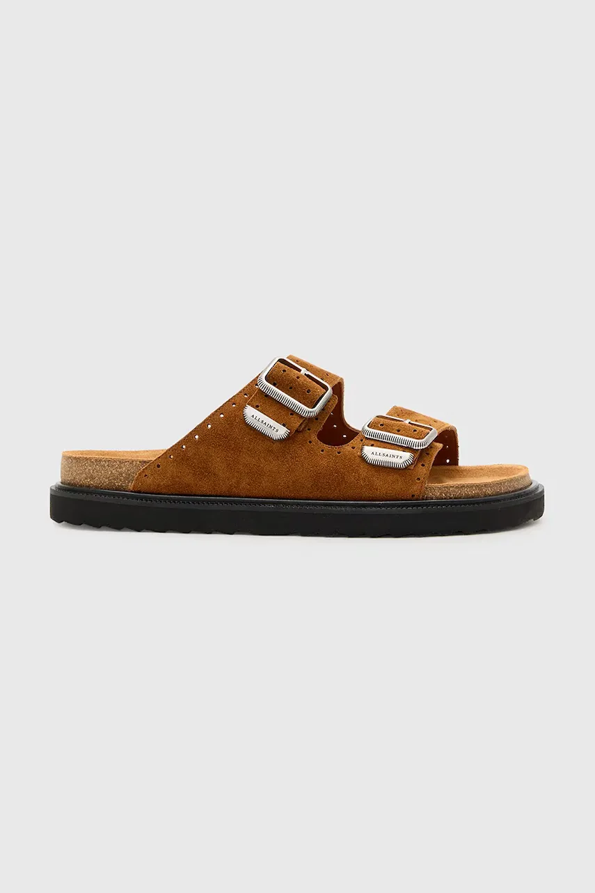 AllSaints Велурени чехли Randal Sandal