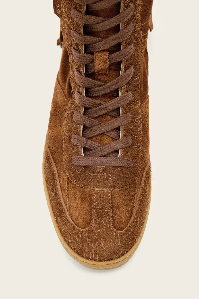 AllSaints Велурени обувки Louise Fringe Ht в кафяво W062FE