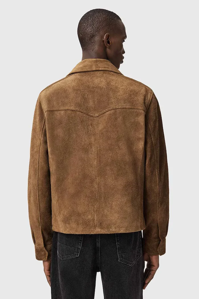 AllSaints Велурено яке DELLCOT в кафяво преходен модел M027LD