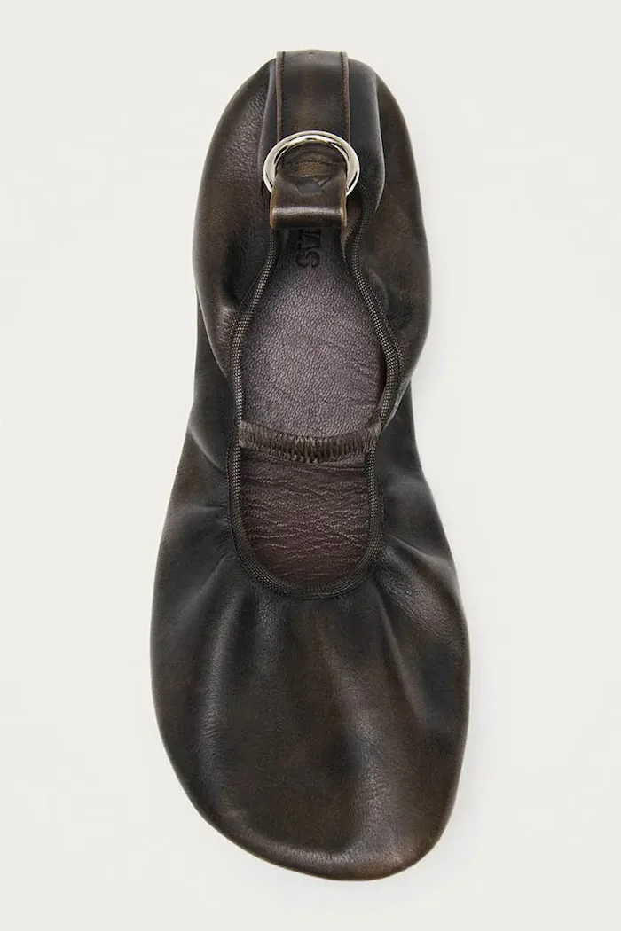 ALOHAS балеринки от кожа Naira кафяви S101436-01