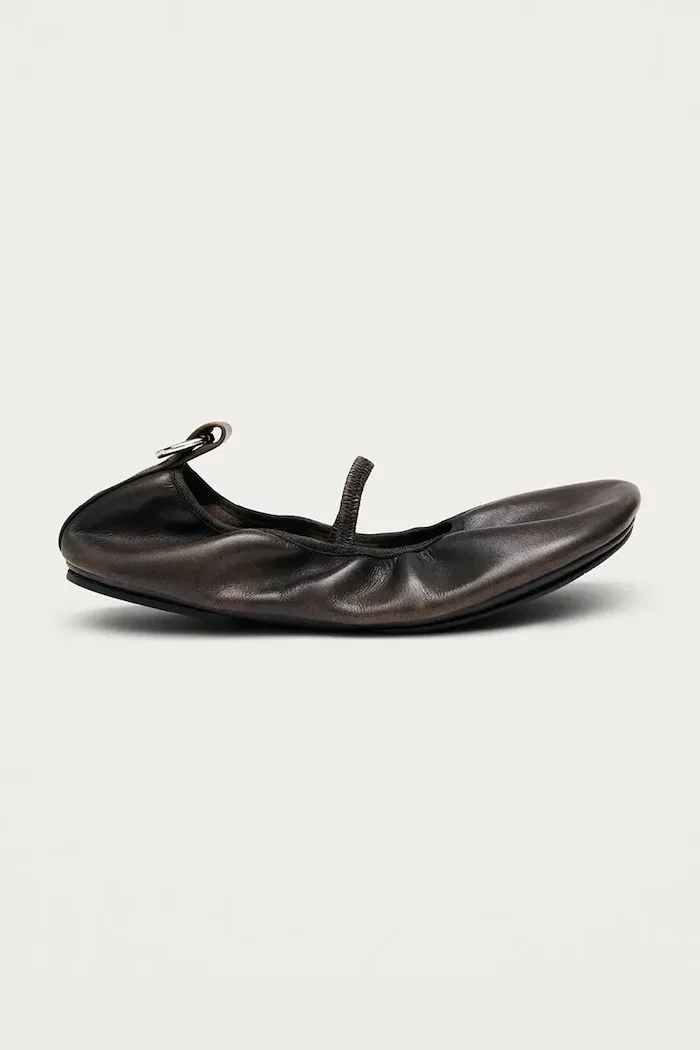 ALOHAS балеринки от кожа Naira кафяви S101436-01