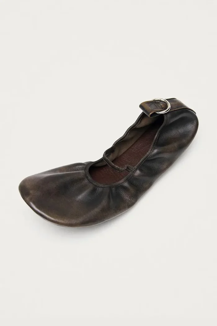 ALOHAS балеринки от кожа Naira кафяви S101436-01