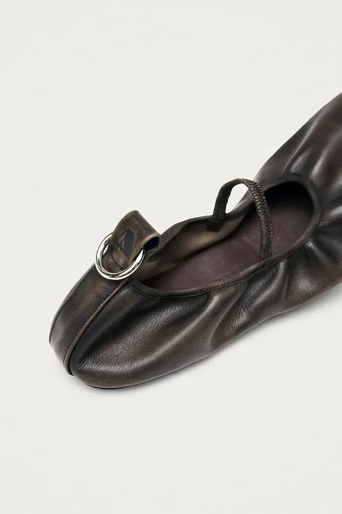 ALOHAS балеринки от кожа Naira кафяви S101436-01