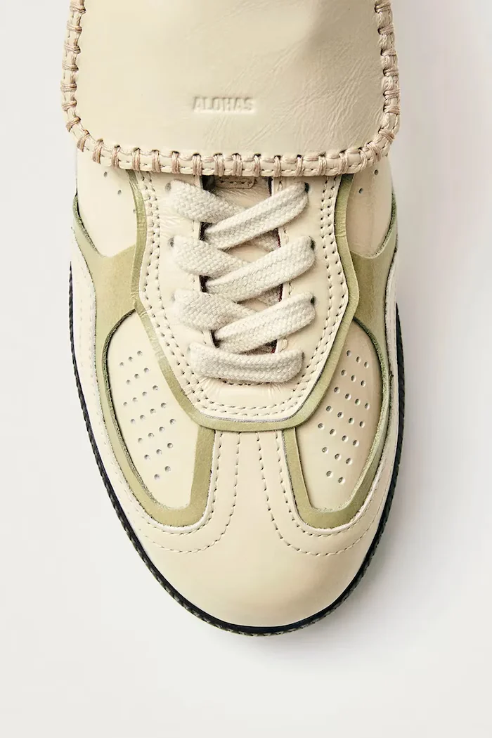 ALOHAS Кожени маратонки Tb.490 в бежово S100829-02