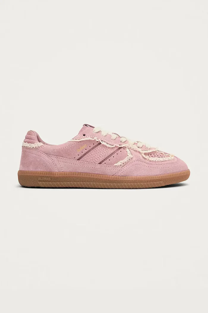 ALOHAS Велурени маратонки Tb.490 в розово S100823-05