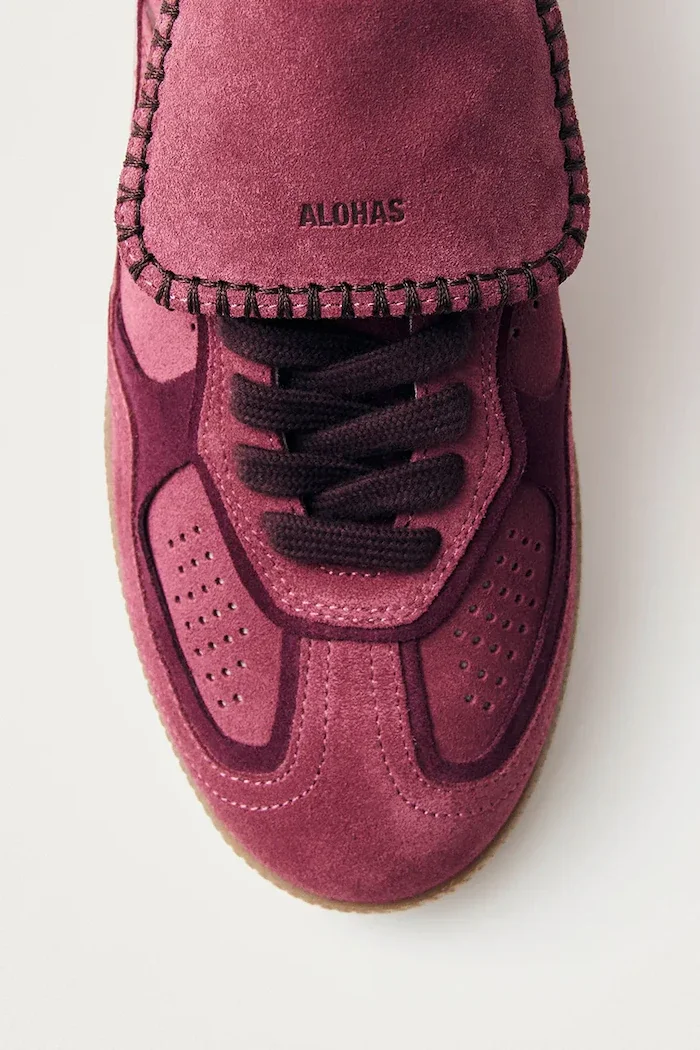 ALOHAS Велурени маратонки Tb.490 в розово S100917-01
