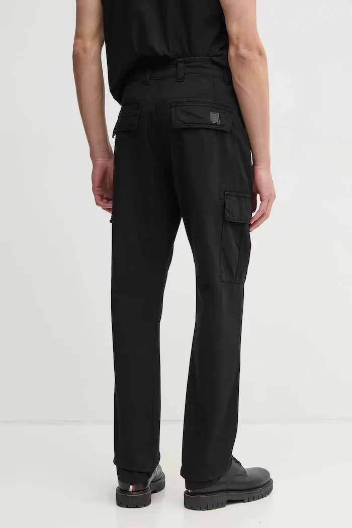 Alpha Industries Памучен панталон Agent Pant в черно с кройка тип карго 158205.03 Agent