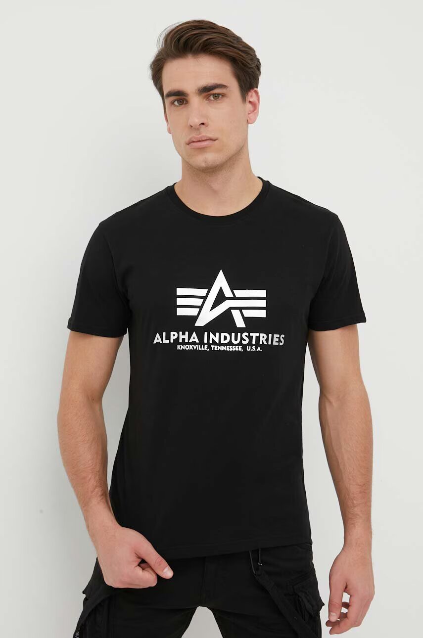 Alpha Industries Памучна тениска Basic T-Shirt Foil Print