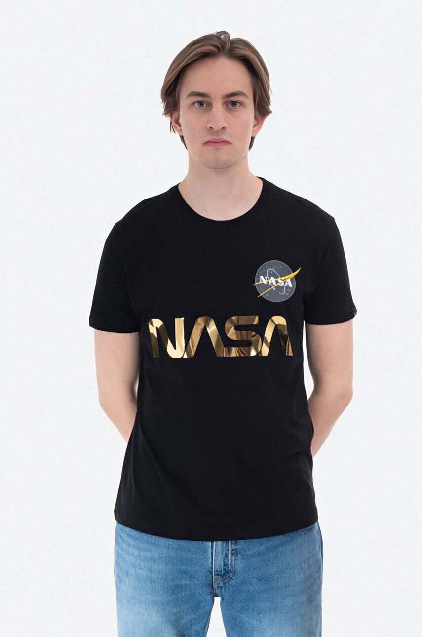 Alpha Industries Памучна тениска NASA Reflective T