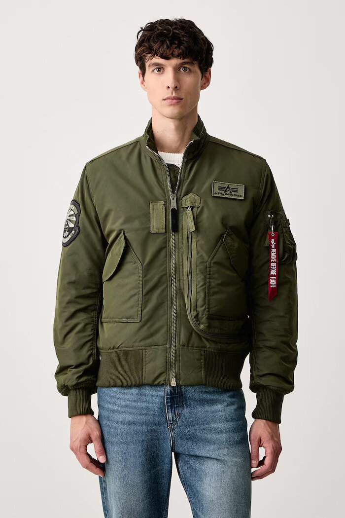 Alpha Industries преходно яке мъжко Aviation Jackets Engine зелено 103101