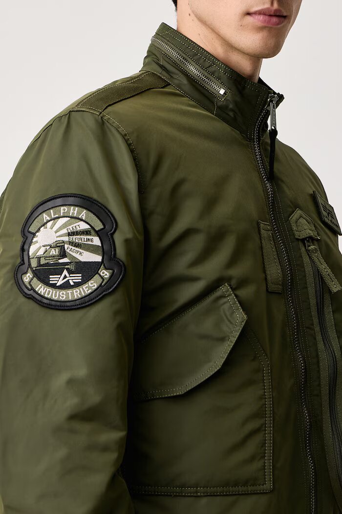 Alpha Industries преходно яке мъжко Aviation Jackets Engine зелено 103101