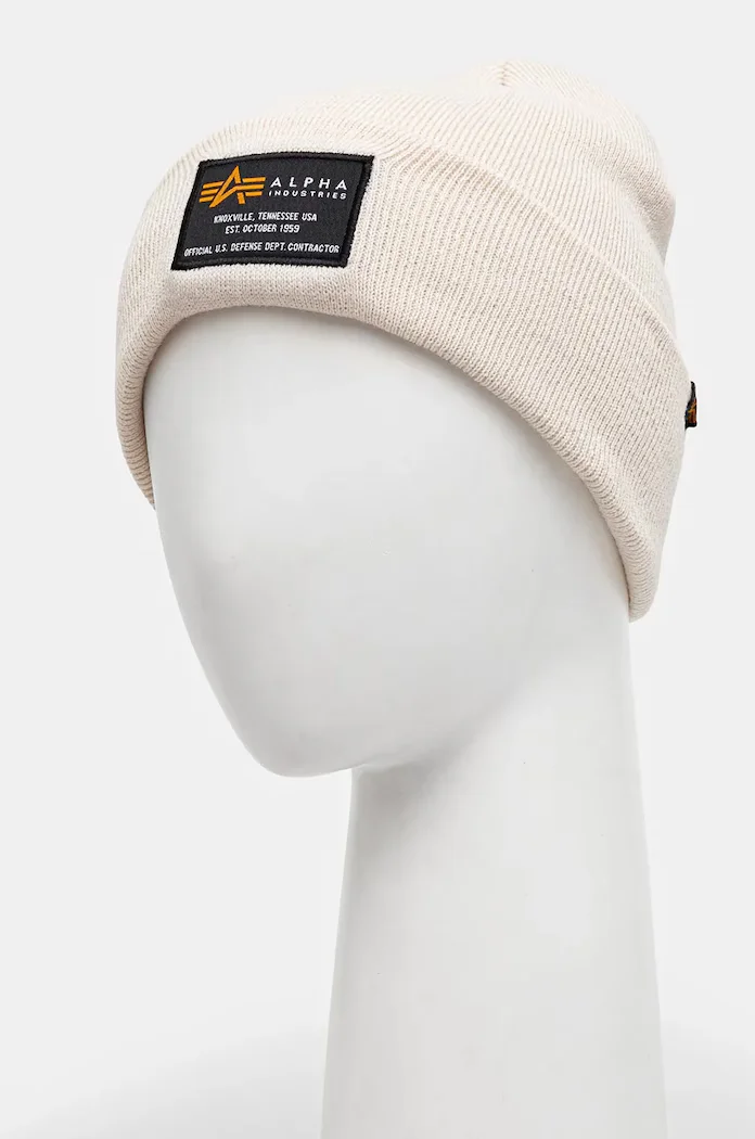 Alpha Industries Шапка Crew Beanie в бежово 128924