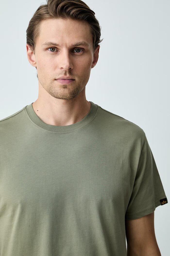 Alpha Industries тениска мъжка от памук Backprint Vintage Panel зелена 268513