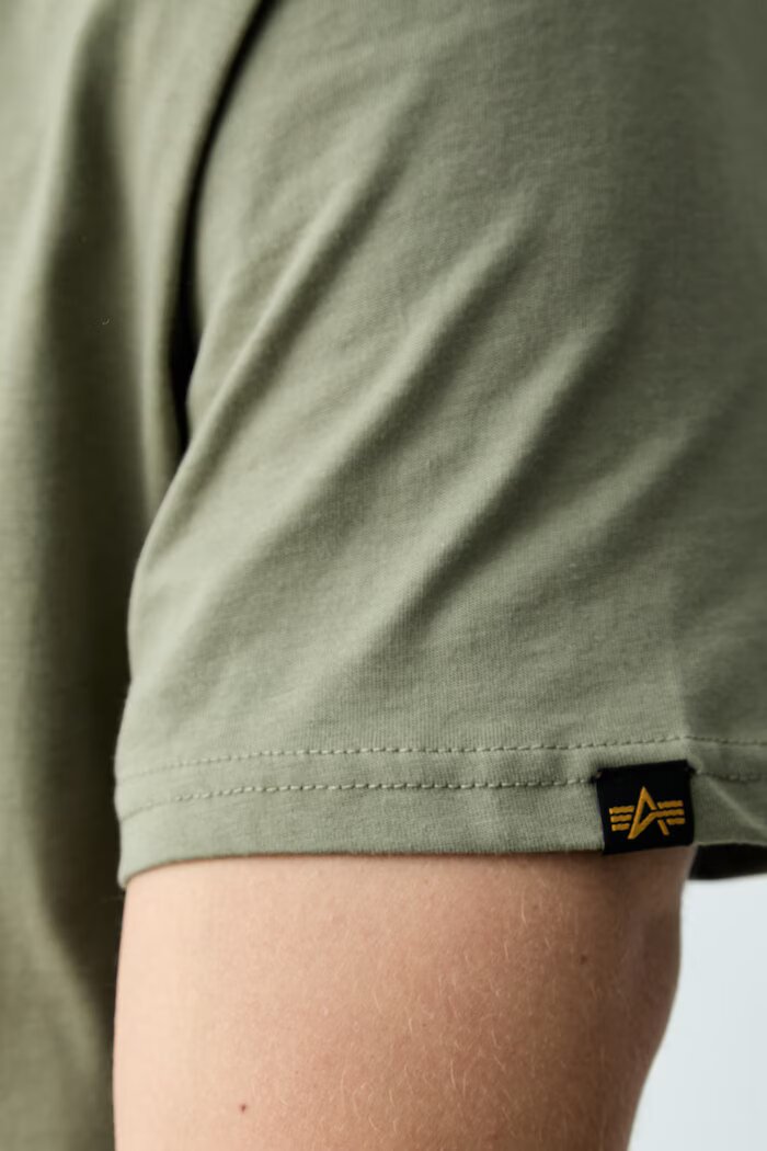 Alpha Industries тениска мъжка от памук Backprint Vintage Panel зелена 268513