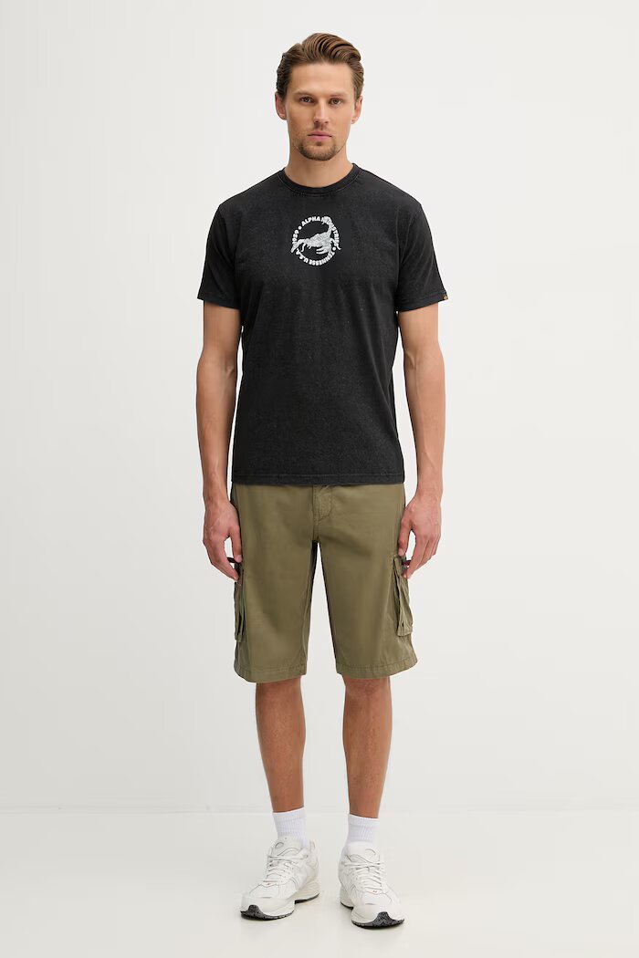 Alpha Industries тениска мъжка памучна US Scorpion Backprint черна 266510