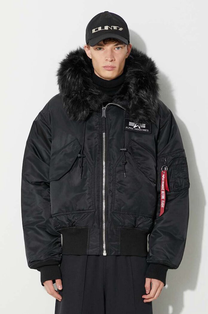 Alpha Industries Яке 45P Hooded Custom 45/P Bomber в черно зимен модел 113145.515 45/P Hooded Custom Bomber