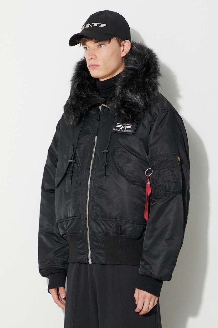 Alpha Industries Яке 45P Hooded Custom 45/P Bomber в черно зимен модел 113145.515 45/P Hooded Custom Bomber