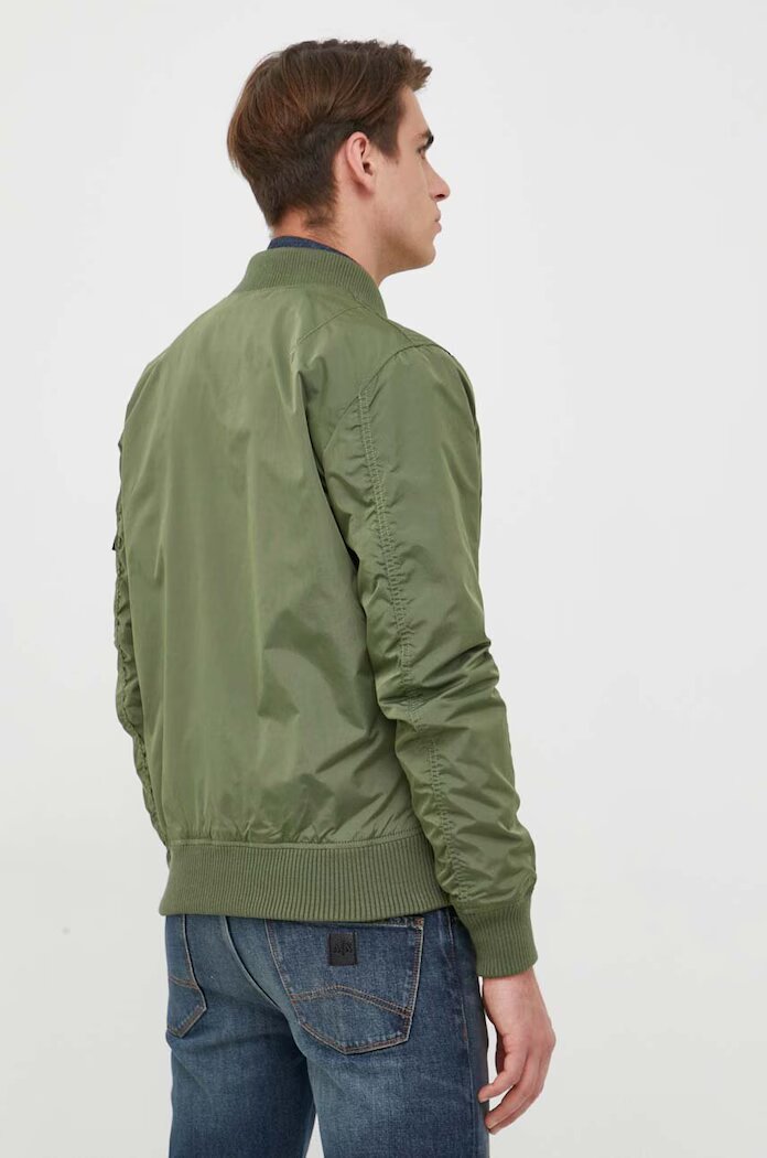 Alpha Industries Яке бомбър MA-1 TT в зелено с преходна изолация 191103.01