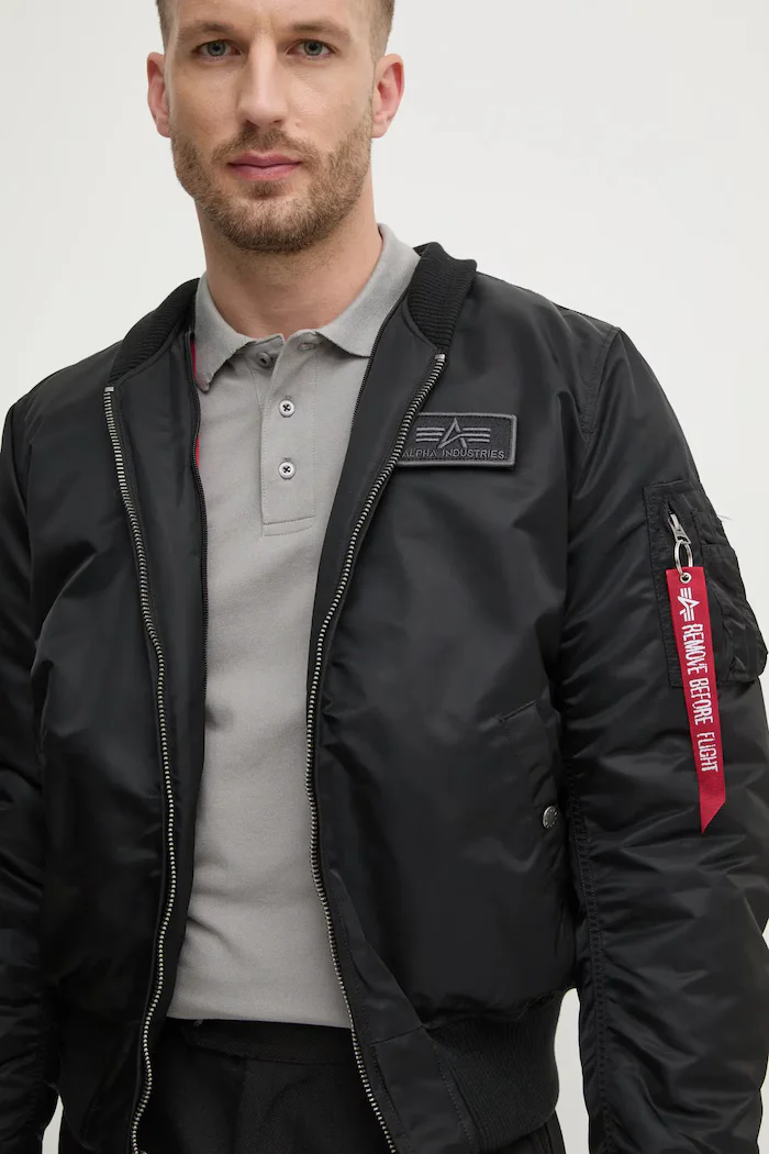 Alpha Industries Яке MA-1 D-Tec Hood Bomber в черно преходен модел 183110.515 MA-1 D-Tec Hood Bomber